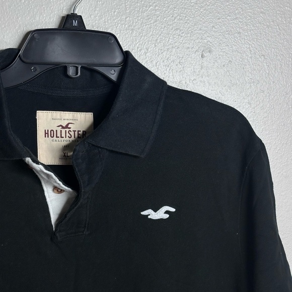 Hollister Men‎ Black Polo Preppy Casual Short Sleeve Shirt Size XL. - Picture 4 of 9